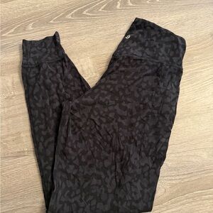 lululemon athletica Black Subtle Print High-Rise Leggings